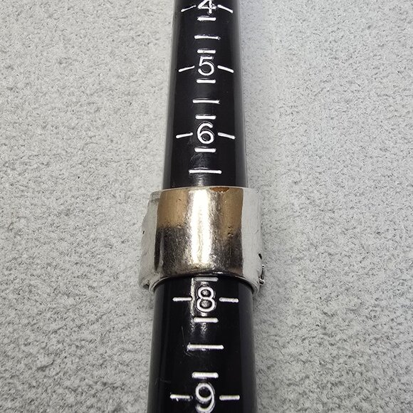 Wide Stacked-Look Ring in Silvertone - Picture 8 of 8